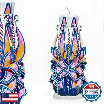 Carved Candle Artisan, Handcrafted Decorative Dipped Candle, Home Decor, Fanc-image