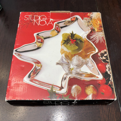 Studio Nova Vintage Christmas Shine Silver Tree-Shaped Candy Dish NEW-image