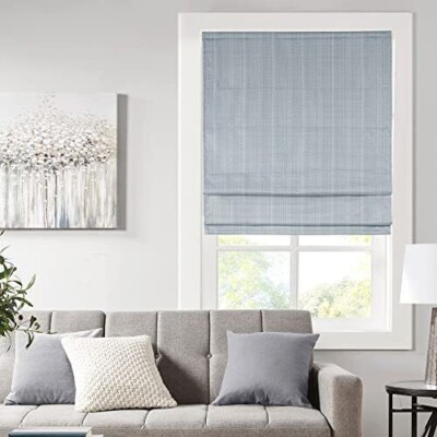 Madison Park Galen Cordless Roman Shades - Fabric Privacy Single Panel 27 x 64