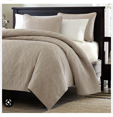 Madison Park Quebec 3-Piece Full/Queen Coverlet Set - Blush -image