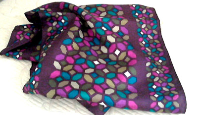 Nicole Miller 100% Silk Scarf 11