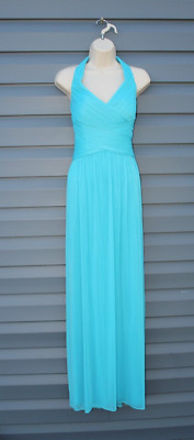 DB STUDIO Celebrate Women Maxi Dress Pleated Teal Turquiose Bright Size 10 SOFT-image