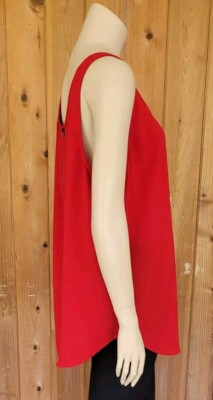 Dip Red Women's tank top loose round hem  size L-image