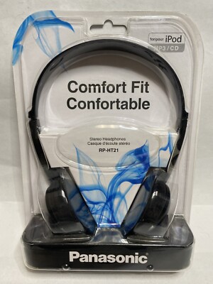 Panasonic NEW Comfort Fit RP-HT21 Stereo Headphones For iPod CD 3.5 mm Plug-image