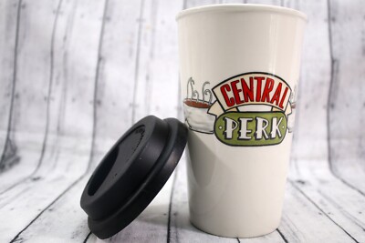 Pottery Barn Friends TV Show Central Perk Travel Coffee or Tea Mug with Lid-image