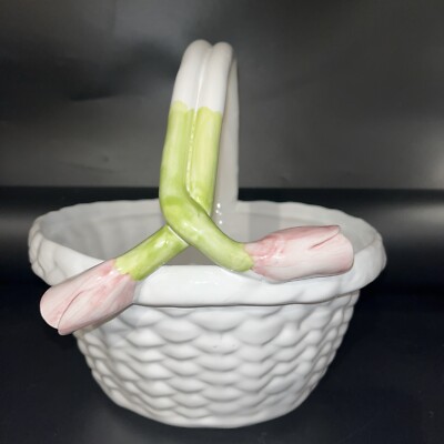 Studio Nova Easter Basket Decor Porcelain Tulip Bowl - 7.5” Diameter 8” Tall-image