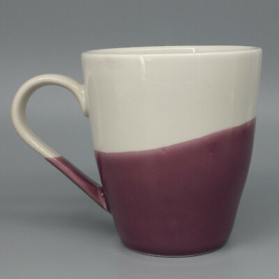 Food Network Mug Purple White Dip Dye Dipping Pattern Large Stoneware Cup-image