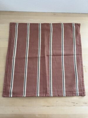 Pottery Barn Malton Yarn-Dyed Striped Pillow Cover  20” X 20”-image