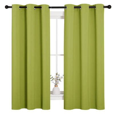 Thermal Insulated Solid Grommet Top Blackout Holiday Decorative Curtains/Drapes-image