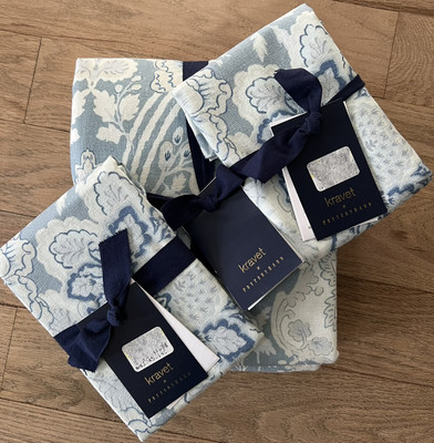 Pottery Barn KRAVET ARBORETUM PETITE FLORAL Duvet Full Queen & 2 Std Shams NWT-image