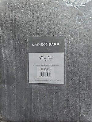 Madison Park Harper Solid Crushed Curtain Panel Pair 42 x 95 42x63 42x95 42x84-image