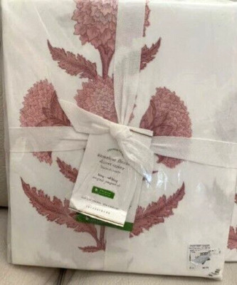 Pottery Barn Annelyse Floral Duvet Cover Blush Pink King Annalyse No Shams New-image