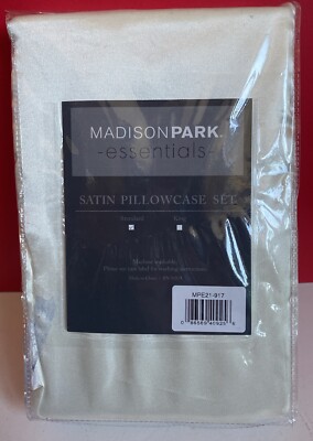 Madison Park Essentials Satin Set Of 2 Standard Pillow Case MPE21-917 @-image