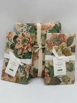 Pottery Barn Rita Floral Duvet Cover Full Queen w/ 2 Standard Shams  #3087B-image