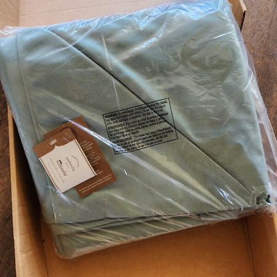 Pottery Barn Sunbrella 8.5 Square Market Umbrella Canopy Replacement Spa Blue-image