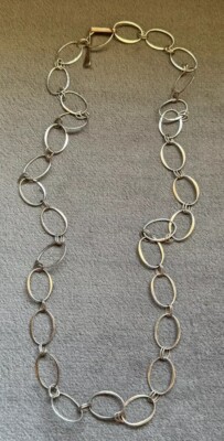 RLM Studio Robert Lee Morris Sterling Silver Oval Link Necklace 36