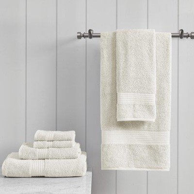 Madison Park Ivory Organic 100% Cotton Bathroom 6-Pc Towel Set-image