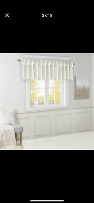 Madison Park Natalie Lightweight Faux Silk Valance with Beads 50x26