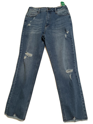 DIP Jeans Size 5 Women's Crop Mom High Rise Blue -image