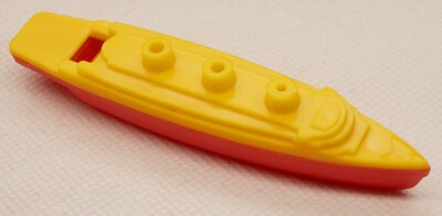 Vintage Studio Heinerle Plastic Whistle Shaped Like a Ship 4