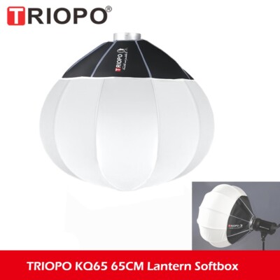 TRIOPO KQ65 65CM Lantern Softbox Light Modifier Bowens Mount For LED Video Light-image