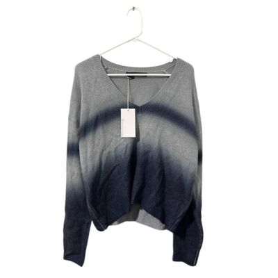 360 Cashmere Women's V-Neck Ombre Sweater Multicolor Size Large-image