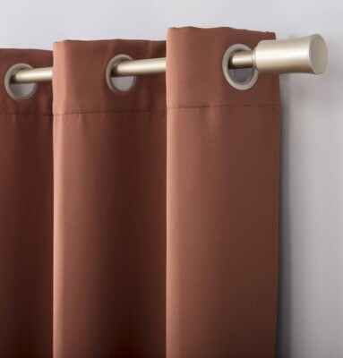 Sun Zero Terracotta Blackout Curtain Panel 40” x 84” One Panel Grommet New E2-image