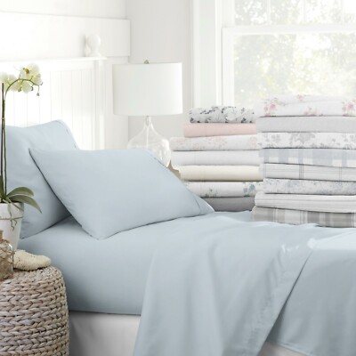 Kaycie Gray Fashion 4PC Cozy Flannel Bed Sheet Set Ultra Soft 100% Cotton-image