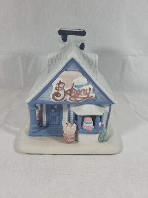PartyLite P0249 The Cottage Bakery Porcelain Tealight Holder Decorative Retired -image