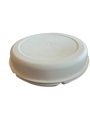 Vintage Tupperware Divided Snack/ Dip Dish With Lid Almond Color 14