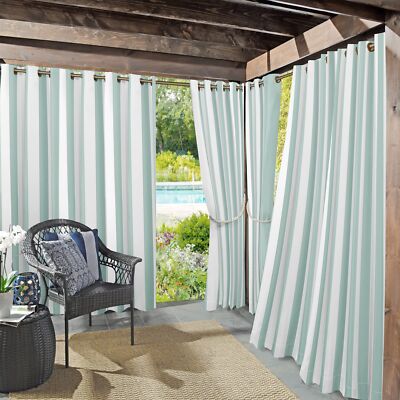Sun Zero Valencia Cabana Stripe Indoor/Outdoor UV Protectant Energy Efficient-image