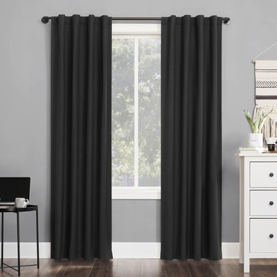 Cyrus 2-Pack Thermal Total Blackout Back Tab Curtain Panel Pair-image