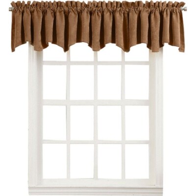 Sun Zero Energy Saving Blackout Rod-Pocket Valance NEW 52x18 Fawn-image