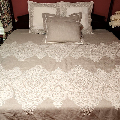 Madison Park Comforter Set Queen Barely There 2-Shams 2-Pillow Covers Gray Chic-image