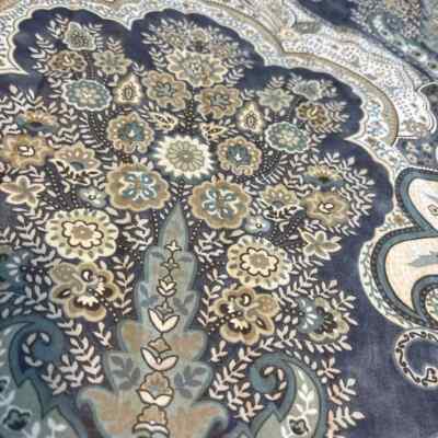 POTTERY BARN JORDANA PAISLEY MEDALLION FLORAL BLUE/GREEN/WHITE FULL/QUEEN DUVET-image