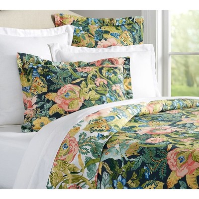 Pottery Barn Pillow Sham Lyla Garden Reversible Cotton Standard New in Package-image