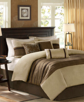 MADISON PARK SIX PIECE DUVET COVER SET CAL KING SIZE NATUAL COLOR NIP-image