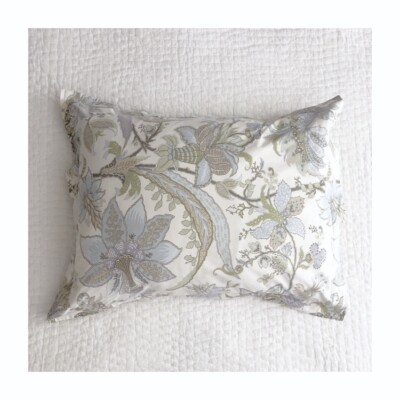 1 Pottery Barn STANDARD Paisley Floral Pillow Sham cream - blue - green - purple-image
