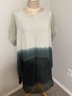 NWT A Rare Bird Black/Gray Dip Dye Ombre Dress - L/XL. Free Gift With Purchase-image