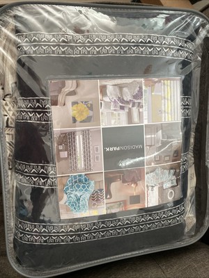 Madison Park 4pc Boho Geometric Duvet Cover Set For King/cal King-image