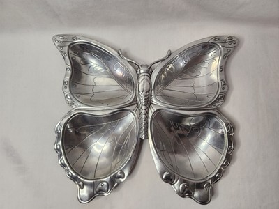 Vintage Arthur Court Butterfly Condiment Tray - Cast Aluminum - 1997-image