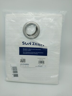 Sun Zero Panel Grommet Curtain 40in x 63in White/Cream-image