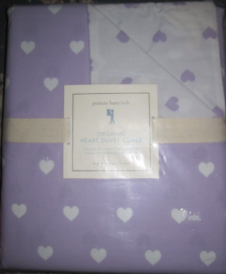 Pottery Barn Kids Organic Heart Duvet Cover - Size Twin - NWT-image