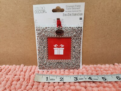 Studio Decor Christmas Ornament Frame 2018 Silver Frame Ornament 3.5
