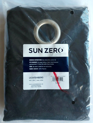 Sun Zero Black Gramercy Room Darkening One Grommet Panel 54