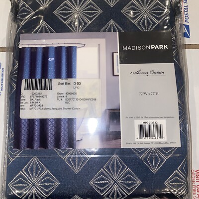 Madison park morris jacquard shower curtain -image