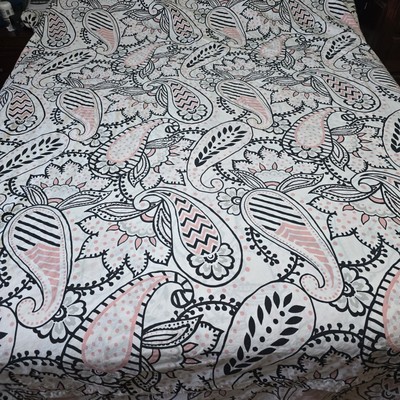 Pottery Barn PB Teen Ana Paisley F/Q Duvet Cover 2 European Shams 100% Cotton-image