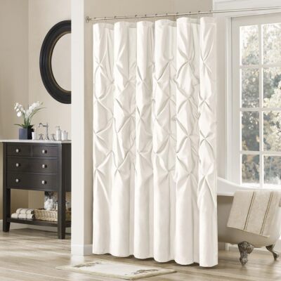 Madison Park Shower Curtain 72 in White Jacqueline-image