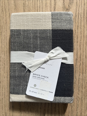 Pottery Barn Bryce  Check Sham Standard Sham Charcoal  26