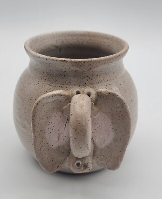 Elephant Mug Studio Art Pottery Stoneware Funny Face Mug Pottery Row-image